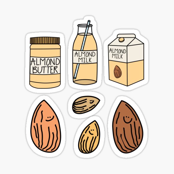 Item preview, Almond Sticker Pack designed and sold by TheBrightInk.