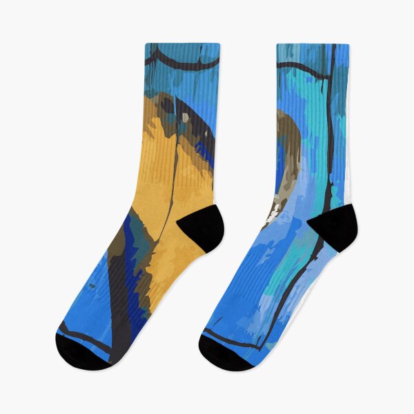 Artikelvorschau, Kunstvolles Herz Blau & Gold entworfen und verkauft von Jennifer Geiger Art.