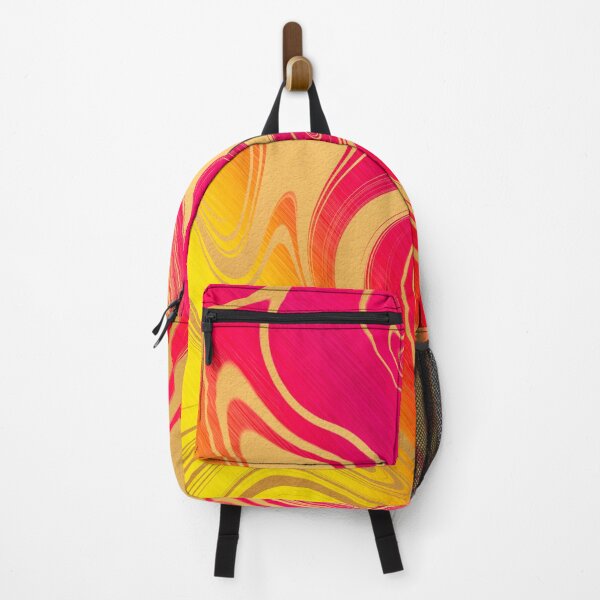 Item preview, Gold Red & Orange Pink Marble designed and sold by Lucky-Town-Art.