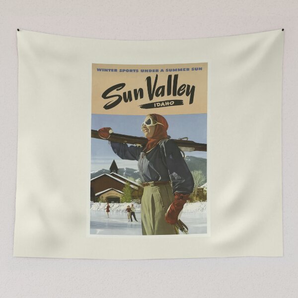 Item preview, Vintage Travel Poster Sun Valley Idaho designed and sold by G-Design.