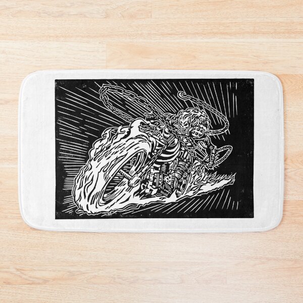 Item preview, Ghost rider on bike at night designed and sold by Vasiliy Pimenov.