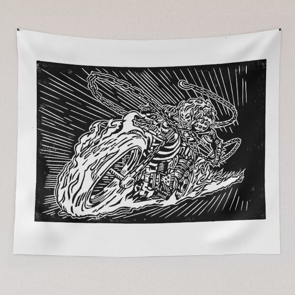 Item preview, Ghost rider on bike at night designed and sold by Vasiliy Pimenov.