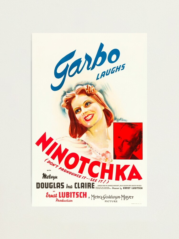 Ninotchka Starring Greta Garbo Classic Hollywood Movie Film Poster Photographic Print By Amberflash Redbubble