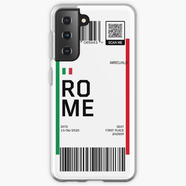 Rome Boarding Fly Ticket Samsung Galaxy Soft Case