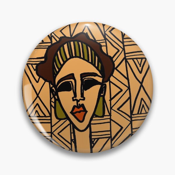 Item preview, Earth Tones Ethnic Simple Woman Design designed and sold by junepillows.