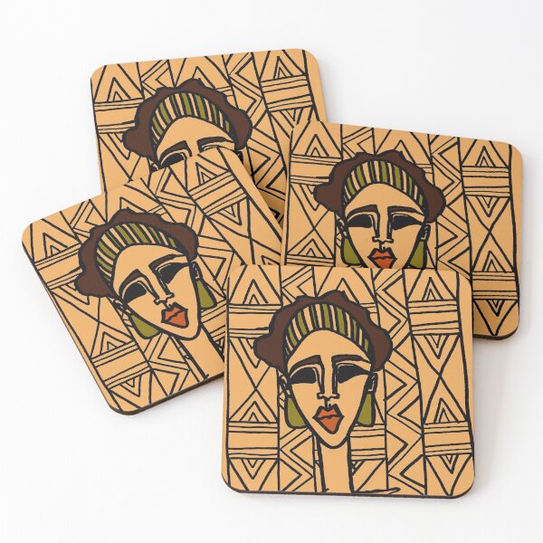 Item preview, Earth Tones Ethnic Simple Woman Design designed and sold by junepillows.