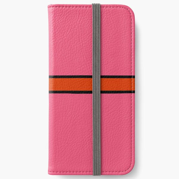 Festive Red Gift Bow on Pink iPhone Wallet