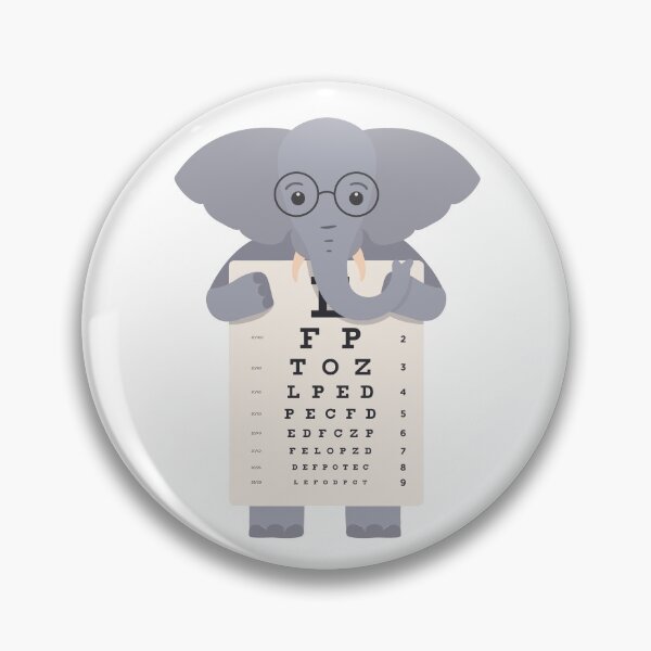 Item preview, Elephant Eye Chart designed and sold by aliisik.