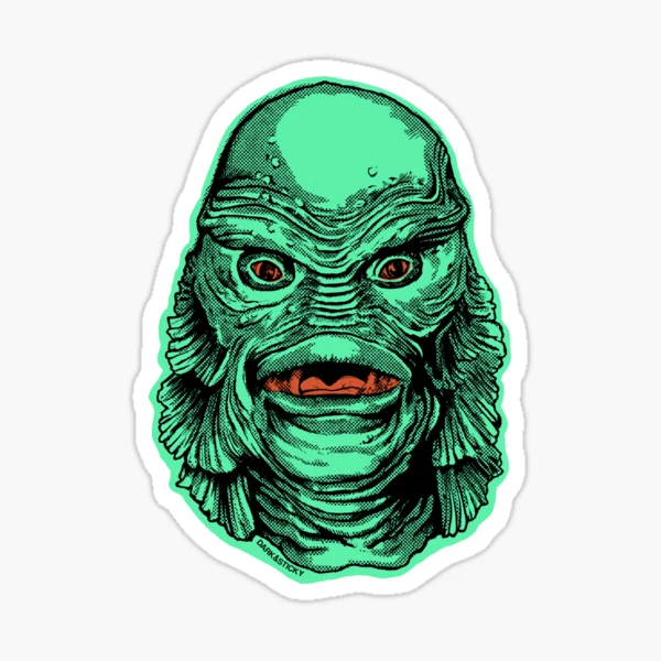 Creature From The Black Lagoon- Gill-man Sticker for Sale by DarkAndSticky