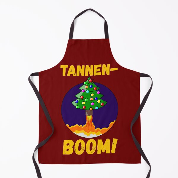 Item preview, Tannenbaum / BOOM Christmas Tree Rocket Visual Pun designed and sold by WeaveTrumpet.
