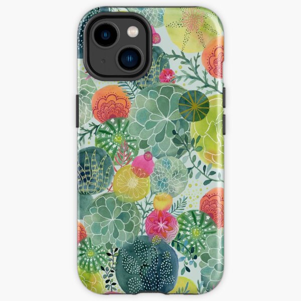 Succulent Circles (allover pattern) iPhone Tough Case