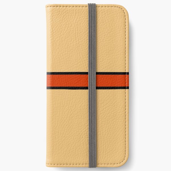 Festive Red Gift Bow on Gold iPhone Wallet