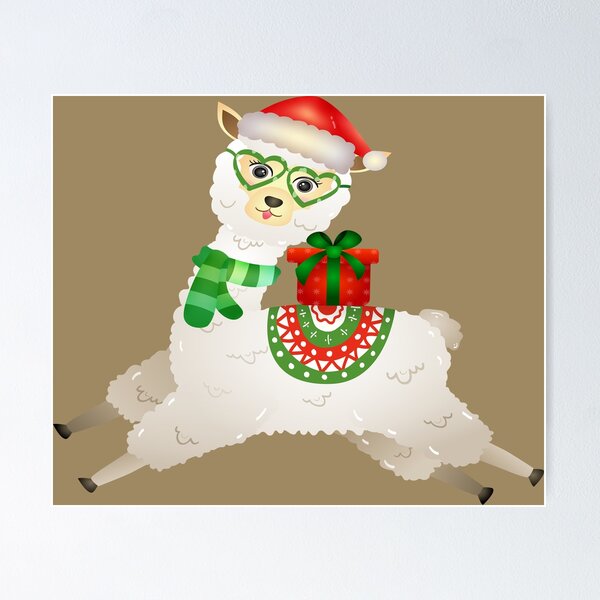 Item preview, a cute alpaca Christmas  designed and sold by Hstyel.