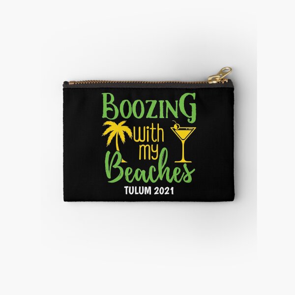 Item preview, Boozing With My Beaches Bachelorette Girls Trip Tulum 2021 print designed and sold by jakehughes2015.