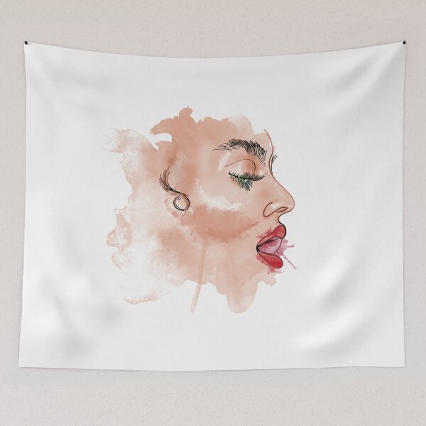Item preview, watercolor melting face drawing designed and sold by AznavourByKarin.