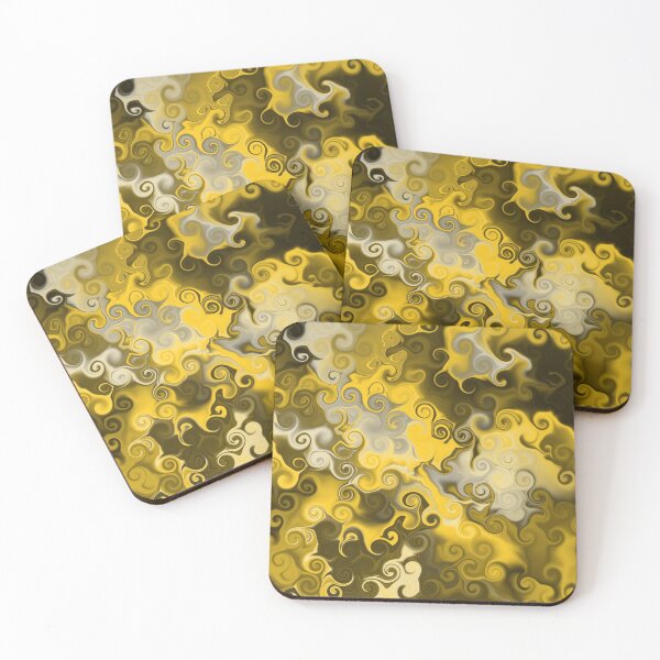 Item preview, Yellow and Black Fluid Art/ Marble Art designed and sold by SoniyaArt !.
