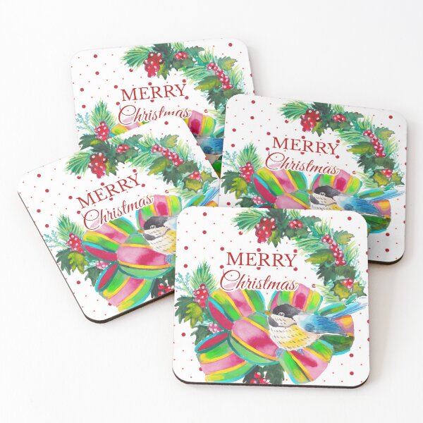 Item preview, Christmas greetings watercolor bird designed and sold by Urbo Panda.