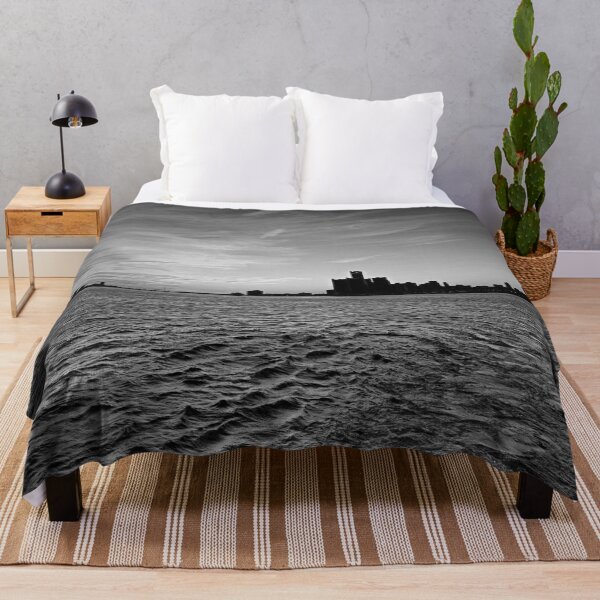 Item preview, Detroit Michigan and Windsor Ontario Sunset Black and White designed and sold by RCPphotography.