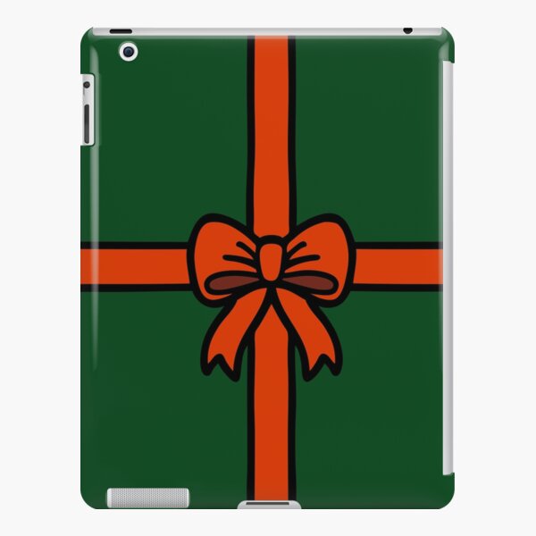 Festive Red Gift Bow on Green iPad Snap Case