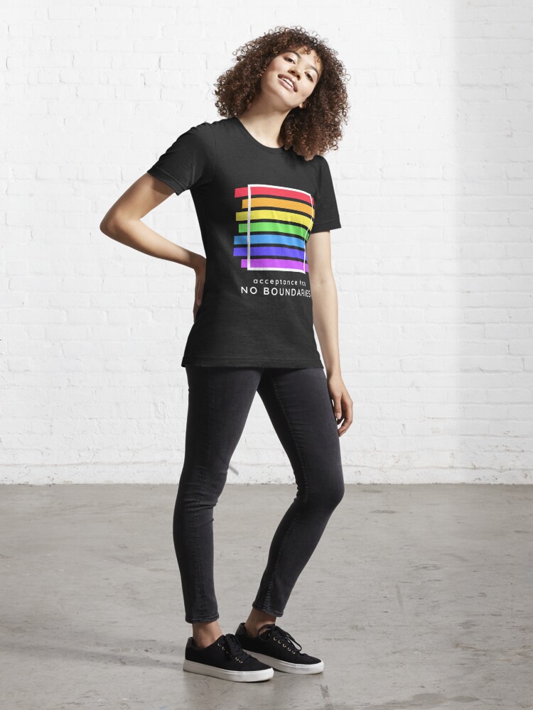 Acceptance Has No Boundaries T-shirt Multiple Colors Available Pride Season  T-shirt LGTBQIA Supportive Pride Season Clothing 