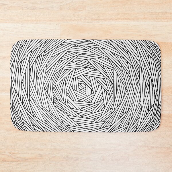 Item preview, Round Geometry - Black on White designed and sold by Silbek.