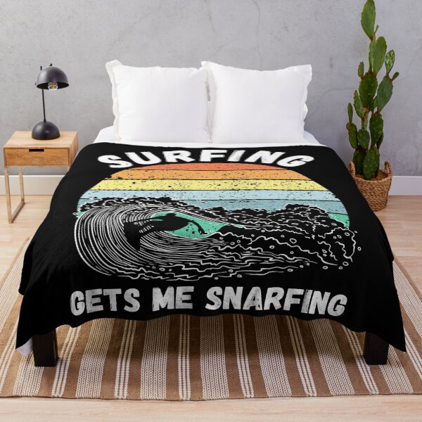 Item preview, Surfing Gets Me Snarfing Distressed Sunset designed and sold by SAVWIS.