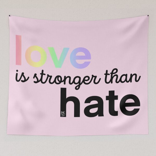 Item preview, “Love is Stronger than Hate” Text Design  designed and sold by Mickey Kyan.