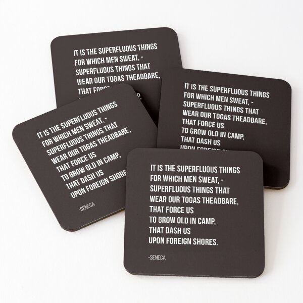 Item preview, Seneca Stoic Quote -Superflous Things designed and sold by T UNIQUE.