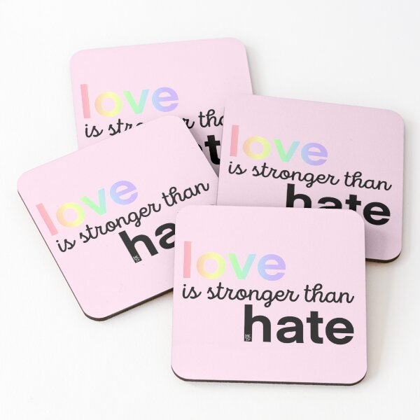 Item preview, “Love is Stronger than Hate” Text Design  designed and sold by Mickey Kyan.