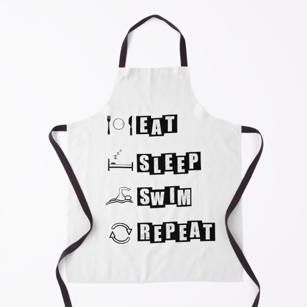 Item preview, Eat, Sleep, Swim, Repeat - white designed and sold by BusyMonkeys.
