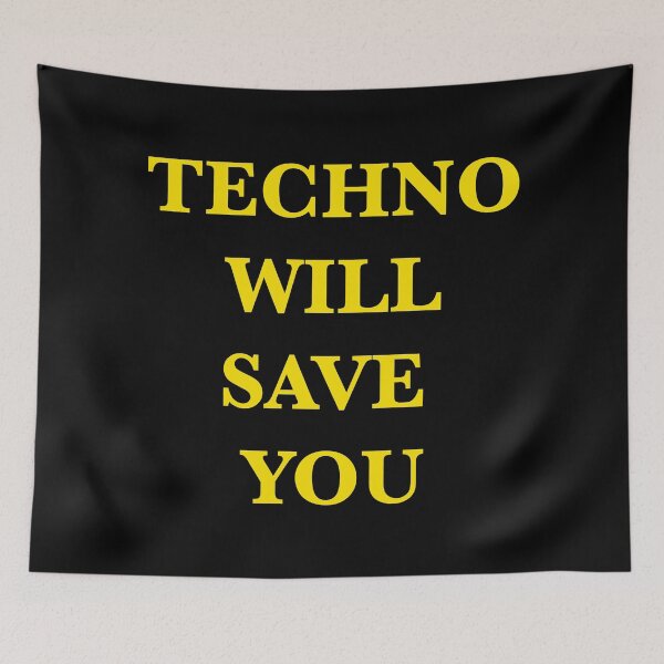 Item preview, Techno will save you, electronic music dj gift. designed and sold by paulo silveira.