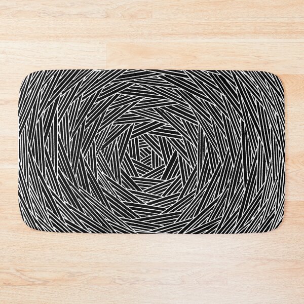 Item preview, Round Geometry - White on Black designed and sold by Silbek.