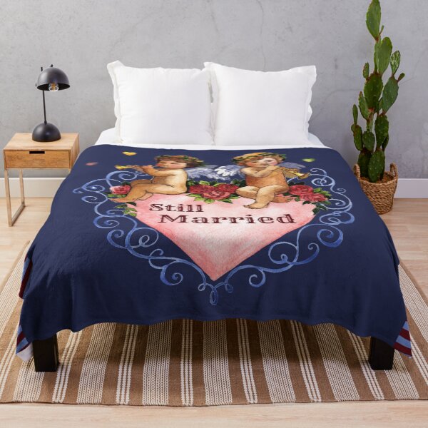 Item preview, Still married valentine angels cherubs anniversary blue designed and sold by GrammarDance.