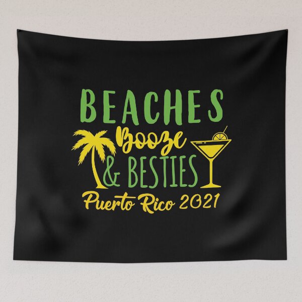 Item preview, Beaches Besties Bachelorette Puerto Rico 2021 Girls Trip print designed and sold by jakehughes2015.