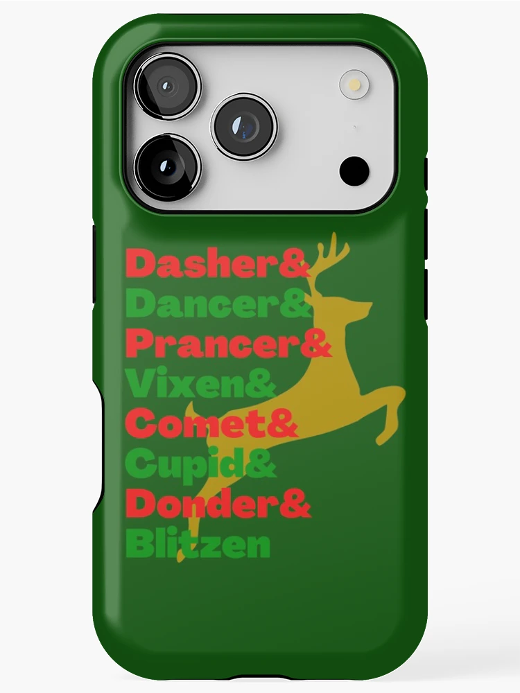 Thumbnail 1 of 4, iPhone Case, Reindeer Names Christmas designed and sold by DesignsofNote.