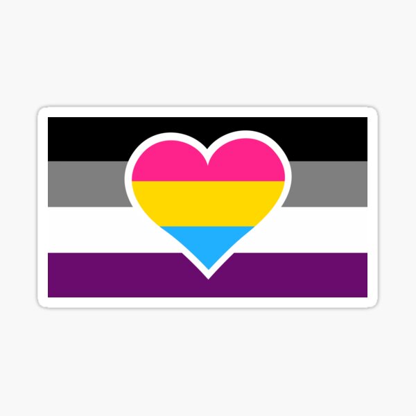 Asexual Panromantic Flag Sticker For Sale By Queershop Redbubble 