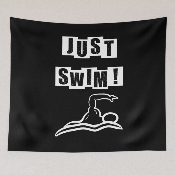 Item preview, Just Swim - black designed and sold by BusyMonkeys.