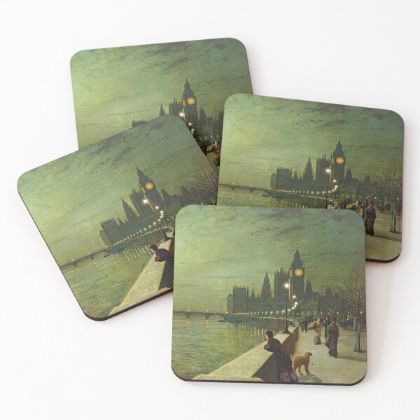 Item preview, Reflections on the Thames, Westminster (1880) - John Atkinson Grimshaw designed and sold by SALON DES ARTS.