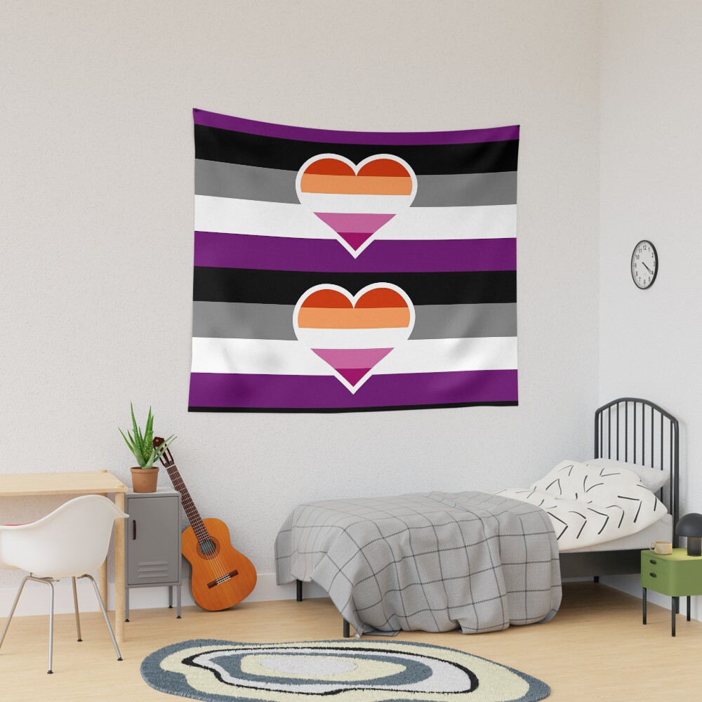 Póster for Sale con la obra «Bandera lesbiana asexual» de QueerShop |  Redbubble