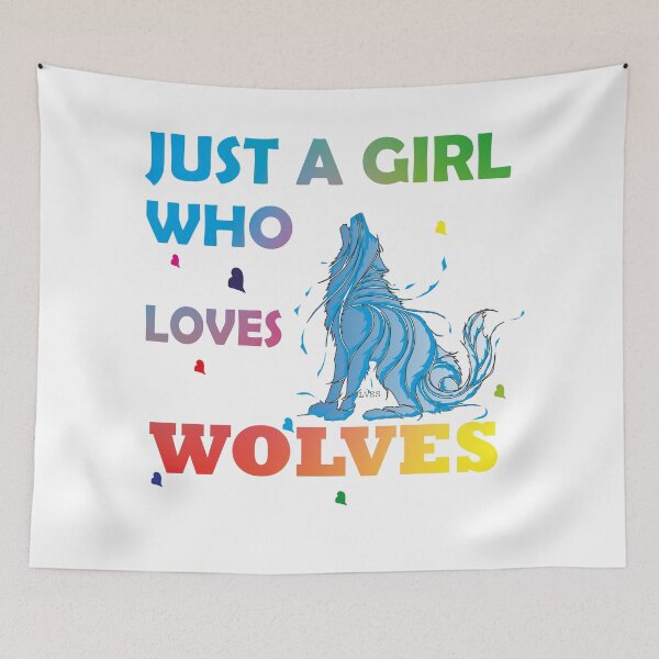 Item preview, Just a girl who loves Wolves, wolf lover,  designed and sold by Castore design.