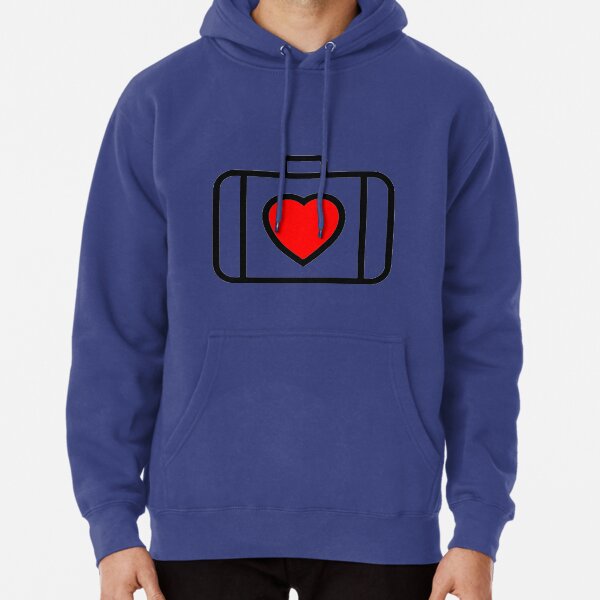 Coeur rouge inspiré de U2 dans la valise Sweat à capuche épais