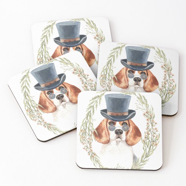 Item preview, Beagle with Top Hat and Glasses designed and sold by anabellstar design co.