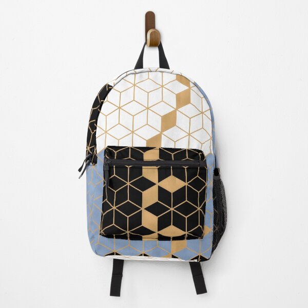 Item preview, cubes Blue white black with flower petals designed and sold by argupta15115.