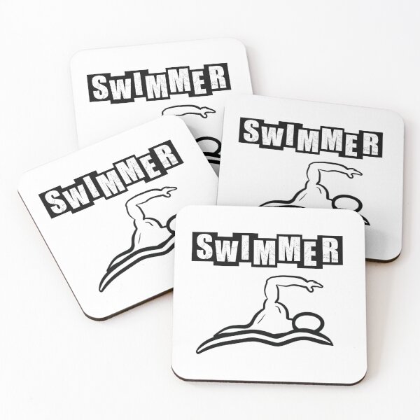 Item preview, Swimmer - white designed and sold by BusyMonkeys.