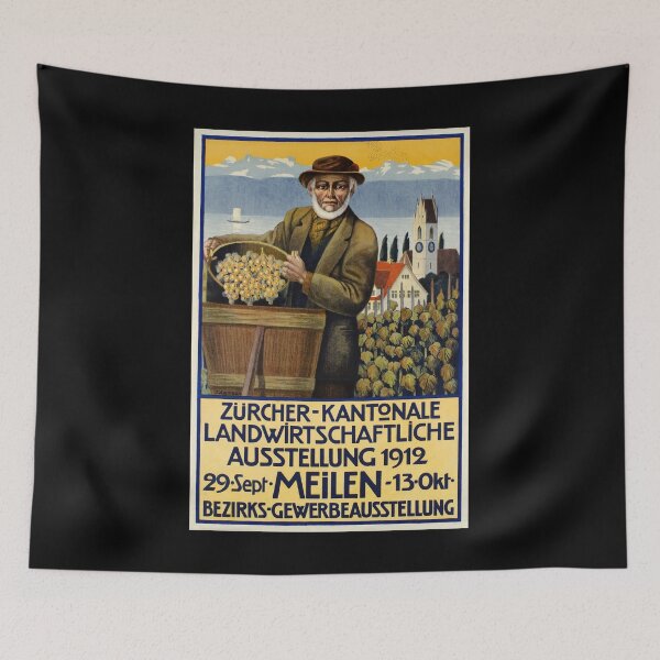 Item preview, retro meilen zurcher kantonale landwirtschaftliche vintage reclame designed and sold by CorasPosters.