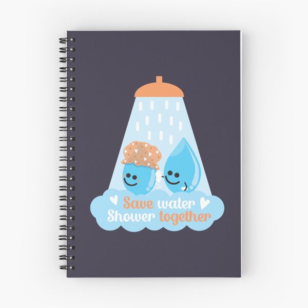 Item preview, Save Water Shower Together - Dark Blue designed and sold by VicEllisArt.