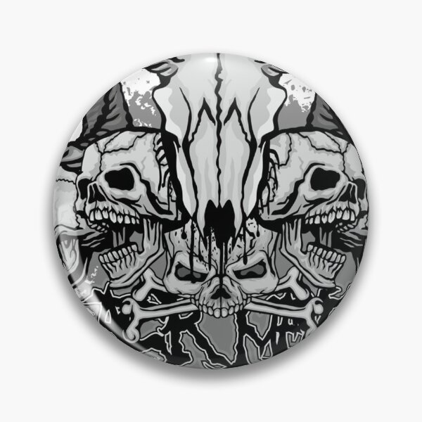 Item preview, black metal sign skull and pentagram designed and sold by teemix.