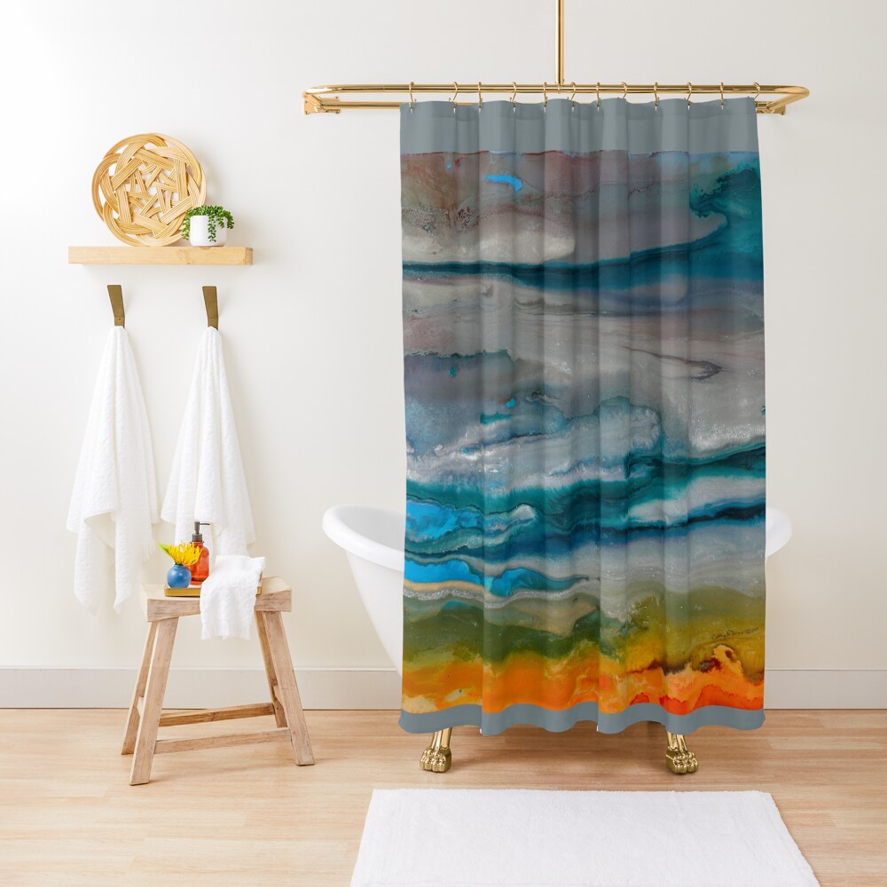 Silver Sky Shower Curtain