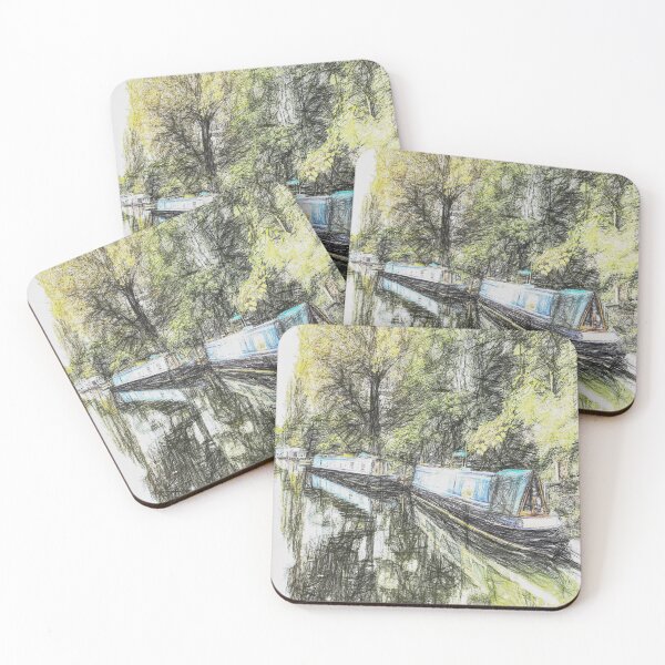 Item preview, Narrow Boats Little Venice Art  designed and sold by Londonimages.