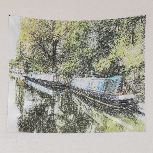 Item preview, Narrow Boats Little Venice Art  designed and sold by Londonimages.
